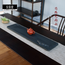 Zhixintang whole piece of natural green sandalwood stone Rosewood stone tea tray Stone tea table dry tea sea household tea set Simple
