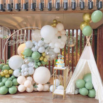 Retro New Bull Oil Fruit Color Balloon Chain Birthday Opening Package Wedding Arrangement Scene Background Wall Trim