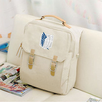 Tide Handsome bag with double shoulder female canvas backpack Giant School Bag Double Shoulder Bag for Giant School Bag