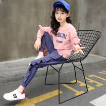 Girls  autumn suit net red Yangqi 2020 new childrens sports and leisure two-piece set Korean version of the spring and autumn childrens clothing trend