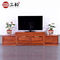 Sanyun mahogany furniture Burma pear three-in-one solid wood TV cabinet Chinese antique film and television cabinet simple classical