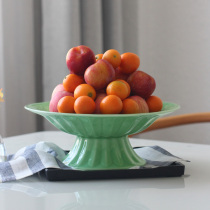 Celadon large Chinese home accessories fruit tray for plate home Buddha Hall for ornaments ceramic fruit basket