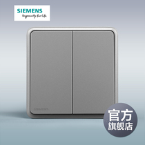 Siemens switch socket Lingyun silver gray two-position switch official flagship store