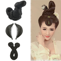 Ancient costume flying hair bun Datang glory New Princess shape banghai retro style hair wear combination horn bag