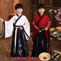 Childrens ancient costumes boys ancient costumes little boys Chinese style Chinese style Chinese clothes Tang costumes autumn