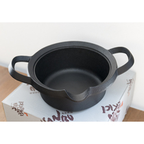 Small Aoigawa Machiya Japan imported southern iron high temperature resistant cast iron mini solid color small frying pot fried food