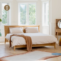 Cheek sound Magnum bed full solid wood bed storage double bed Nordic modern minimalist 1 51 8m high box bed storage bed