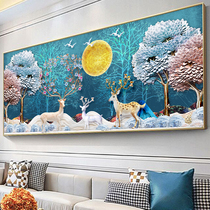 2022 New Cross Embroidered Elk Deer Hair Chaeka Deer Meu Deer Au Style Living Room Home Thread Embroidered yourself embroidered atmosphere