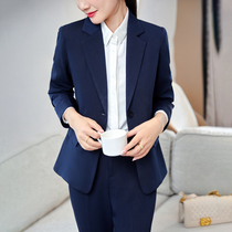 Suit Suit Woman Spring Autumn Civil Servant College Student Interview Long Sleeve Professional Dress Positive Dress West Clothing Temperament Work Clothes Autumn