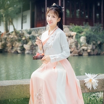 Hanfu jacket skirt female Wei Jin Chinese style chest skirt wide sleeve ancient costume Super fairy air style Students