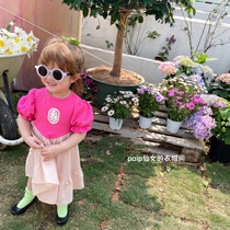 (paip home) 2021 summer baby baby bubble sleeve color color dress puffy dress fairy dress Korean ins