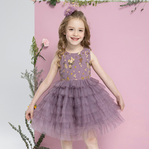 Impression childhood girl dress 2021 new western style summer dress cake dress puffy yarn skirt childrens princess skirt