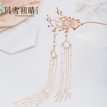 Fengxue Chuqing original Hanfu hairpin tassel plate hairpin hairpin childrens simple daily wild ancient style falter