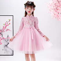 Princess dress Girls autumn dress Western princess 4 autumn dress 5 children 6 gauze skirt 7 years old 8 girl skirt Western dress