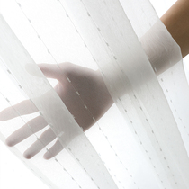 Living room bedroom bay window balcony white gauze curtain 2021 New transparent transparent white window curtain gauze veil