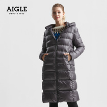 AIGLE ATHENA F9 womens water repellent and warm long down jacket jacket