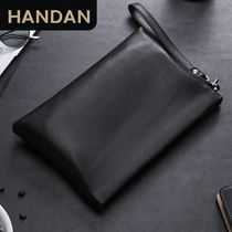 Genuine leather bag for men 2022 new trends casual business handbags Bull Leather Hands with Envelope Wrap with wristband clip
