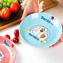 Nice Doraemon plate creative home cute fruit plate KT rice plate color dish single set