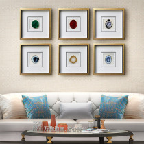 Hina Baichuan natural agate stone painting modern simple living room sofa decoration painting restaurant light luxury abstract painting