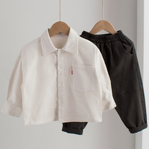(Broken code clearance) boys and girls corduroy shirt long sleeve children cotton coat Baby Baby Baby shirt