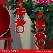 springkle Spring creative happy word hanging decoration wedding room door handle decoration festive housewarming small pendant