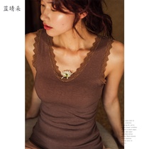 2019 autumn and winter wool ring velvet back sling female with chest pad base beautiful back sexy interior warm vest underwear