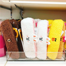 Korea line friends Brownbear plush pen bag stationery box student pencil case narrow anti-drop storage bag