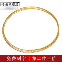 XD gold wire collar gold sling lanyard men and women Jade beeswax DIY beaded woven necklace rope
