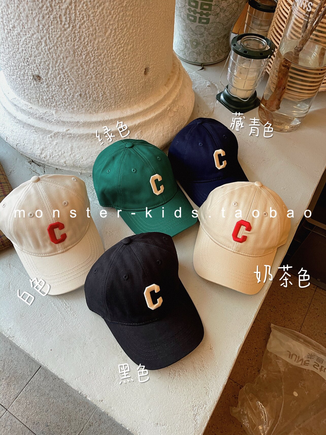 Korean four seasons children's peaked cap baseball cap a week does not repeat the matching items