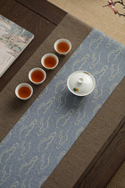 Zheming waterproof fiber cotton and hemp tea cloth Japanese Zen tea flag Chinese tea table mat tea plate mat tea set tea flag