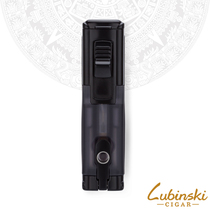 LUBINSKI Other Cigarette Accessories Metal Electroplated Zinc Alloy Three Straight Rushing Windproof Cigar Desktop Lighter