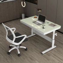 Manual liftable table home standing office computer desktop desk students learning writing desk hand cranked table