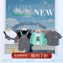 Chen Dang pig L momo baby suit for summer clothing baby two suits trendy ocean gas children short sleeve shorts suit