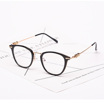 Retro glasses frame Harajuku wind light frame finished myopia glasses mens full-frame color-changing glasses anti-blue glasses tide