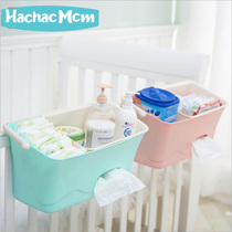Baby bedside hanging bag Diaper storage bag Diaper bottle finishing Diaper bottle storage box Storage bag shelf