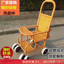 Baby imitation rattan cart summer cool rattan chair trolley children bamboo rattan car baby rattan car baby rattan cart light toddler dining car