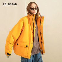 ZBJ2019 winter New tooling cotton-padded jacket men and women long loose flying cotton jacket tide cotton coat national tide