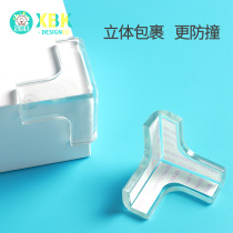 Baby anti-collision corner bag Desk corner protection Bed foot edge triangle anti-collision corner table four corner pad Protective cover Transparent