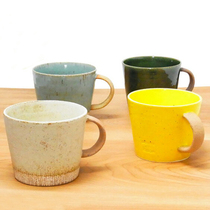 Spot Japanese original imported light pottery craftsman handmade retro zakka mug coffee wide mouth soup cup