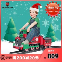 USA rollplay Childrens electric train can sit 1-3 years old rail toy car Christmas gift