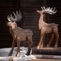 American country resin elk retro furnishings restaurant creative porch cabinet wine cabinet model room home decorations