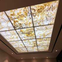 Artificial countertop Marble jade translucent slate ceiling ceiling background wall lighting KTV coffee table factory direct sales