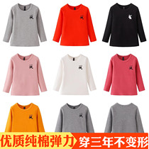 Child long sleeve T-shirt CUHK Tong pure cotton beating undershirt autumn winter child clothing baby clothes girl male baby blouses spring