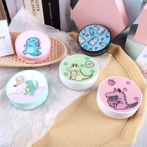 Contact Lens Box Beauty Pupil Box Double box Girl Cute Cartoon Portable Korea Round Small small and clear new personality