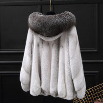 Import Cross Mink Fur Coats Women Whole Mink Young Mink Fur Fur Coats 2021 New Fashion Short Fox Collar Cap