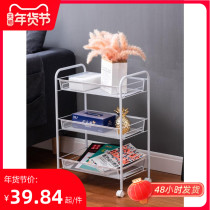 Household trolley shelf Simple Mezzanine Rectangular semicircular Office Push-pull plate rack Restaurant market