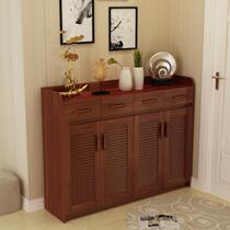 Solid wood color special shoes cabinet Assembly Hall Cabinet simple modern Chinese porch cabinet multi-layer storage cabinet