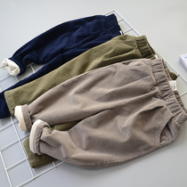 Childrens cotton trousers cotton cotton inner quilted cotton warm pants winter fat baby trousers carrot pants 3 years old to 10 years old