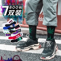 Socks female stockings ins tide summer thin Korean high tube Net red wild men Street Tide brand stockings