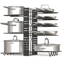 Double-layer 5-layer 8-layer pot rack Kitchen cutting board Cutting board rack Pot cover rack Multi-layer Wrought iron pot storage shelf Cutting board